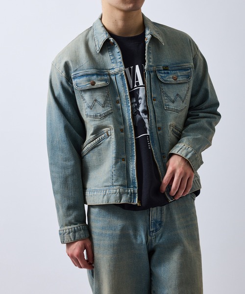 Wrangler（ラングラー）の「【Wrangler meet LE CERCLE par rope】別注/Gジャン/セットアップ対応（デニムジャケット・メンズ・ネイビー/グレー/サックスブルー・LL/L/M）」の12枚目の写真