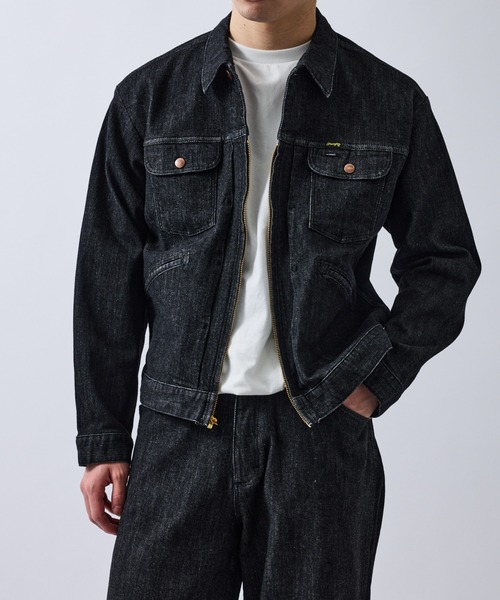 Wrangler（ラングラー）の「【Wrangler meet LE CERCLE par rope】別注/Gジャン/セットアップ対応（デニムジャケット・メンズ・ネイビー/グレー/サックスブルー・LL/L/M）」の15枚目の写真