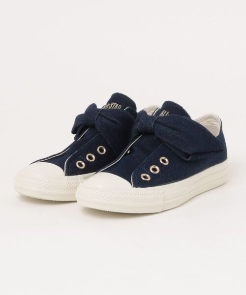 CONVERSE(コンバース)の「CONVERSE コンバース AS RIBBONSTRAP DM OX オールスター リボンストラップ DM OX 31317521 NAVY(スニーカー・レディース・ブルー・4/4h/5/5h/6/3h)」の1枚目の写真