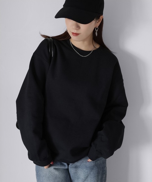 Riberry(リベリー)の「GILDAN裏起毛ベーシックスウェットトレーナー(スウェット・レディース・ブラック/チャコールグレー/ブラウン/オートミール・MEDIUM/LARGE/X-LARGE)」の5枚目の写真