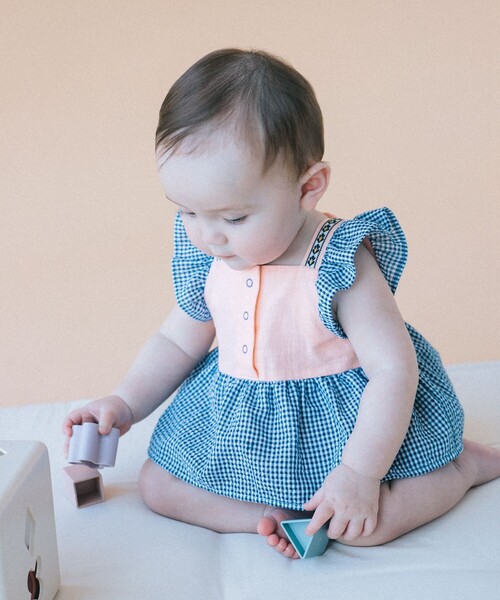 こども ビームス（コドモビームス）の「ベビー チロリアン ロンパース 2026SS（70～80cm）（ロンパース・キッズ・ピンク/ブラウン・80/70）」の19枚目の写真