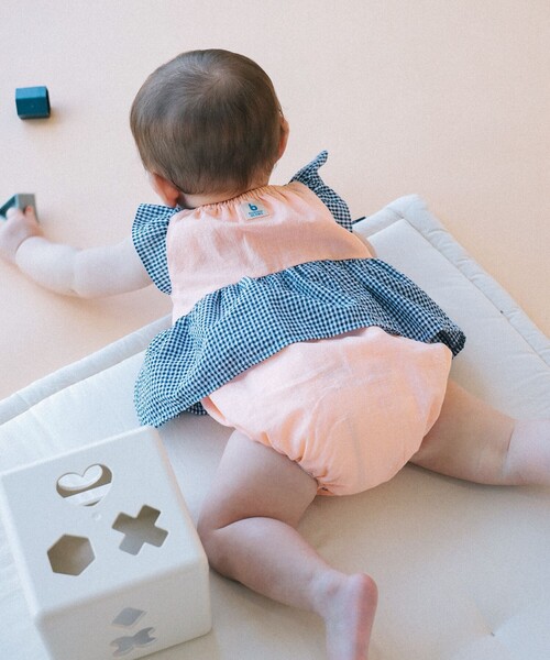 こども ビームス（コドモビームス）の「ベビー チロリアン ロンパース 2026SS（70～80cm）（ロンパース・キッズ・ピンク/ブラウン・80/70）」の18枚目の写真