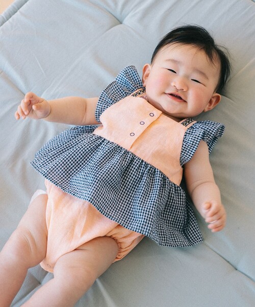 こども ビームス（コドモビームス）の「ベビー チロリアン ロンパース 2026SS（70～80cm）（ロンパース・キッズ・ピンク/ブラウン・80/70）」の17枚目の写真