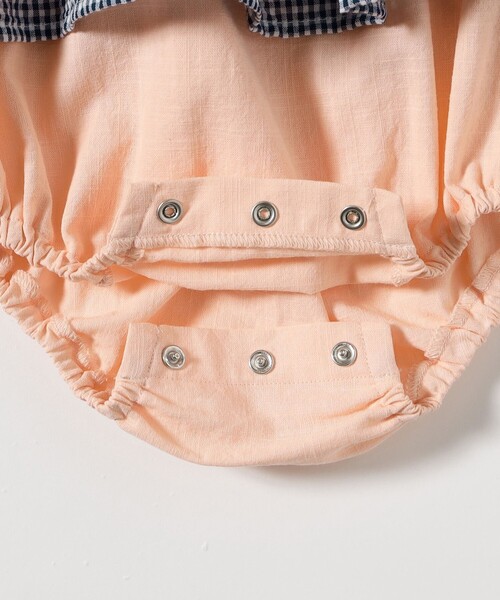 こども ビームス（コドモビームス）の「ベビー チロリアン ロンパース 2026SS（70～80cm）（ロンパース・キッズ・ピンク/ブラウン・80/70）」の8枚目の写真