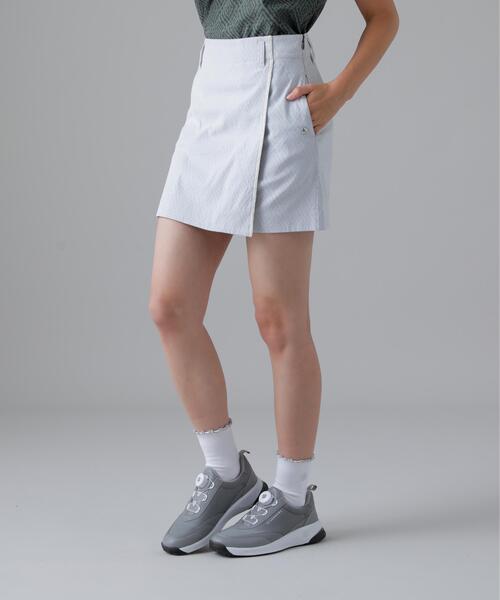 St ANDREWS(セントアンドリュース)の「【St ANDREWS】ダイヤジャガードスカート (WOMENS)(スカート・レディース・ホワイト/グレー・M/L/S/SS)」の1枚目の写真