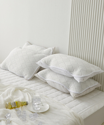 SHININGHOME（シャイニングホーム）の「[2PACK] ダブリーフリース3重織冷感バンディング枕カバー40x60（クッション/クッションカバー）」