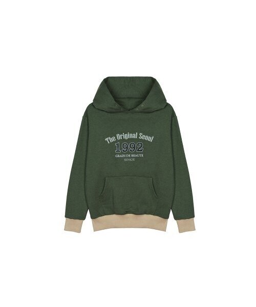GRAIN DE BEAUTE（グランデボーテ）の「1992 MULTI HOODY [GREEN]（パーカー・レディース・グリーン・L/M/S）」の2枚目の写真