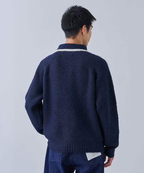B.C STOCK（ベーセーストック）の「アルパカミックスシャギータートル（ニット/セーター・メンズ・ブラウン/ネイビー/レッド・MEDIUM/LARGE）」の11枚目の写真