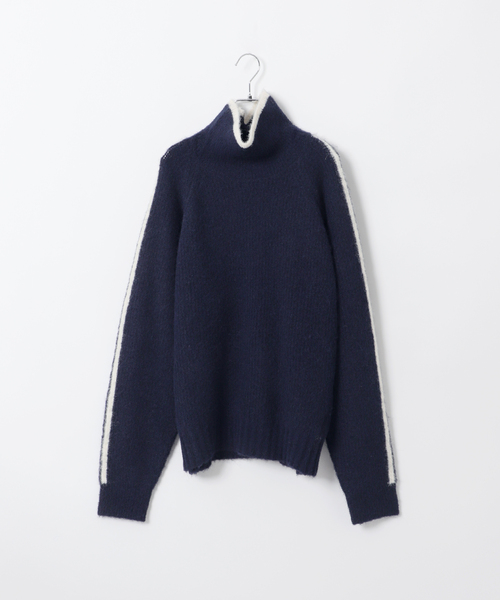 B.C STOCK（ベーセーストック）の「アルパカミックスシャギータートル（ニット/セーター・メンズ・ブラウン/ネイビー/レッド・MEDIUM/LARGE）」の16枚目の写真