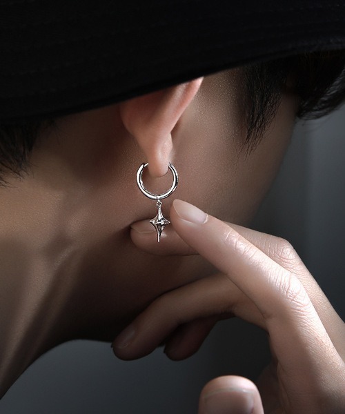 MASHIRO(マシロ)の「【MASHIRO】スターダストモチーフドロップリングペアピアス ユニセックス(MA/EKW135)(ピアス(両耳用)・メンズ・シルバー・FREE)」の6枚目の写真