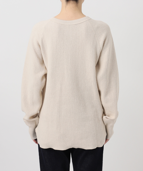 SLOBE IENA（スローブイエナ）の「《WEB限定カラー有り/追加》Wフェイスジャージヘンリープルオーバー（Tシャツ/カットソー・レディース・ピンク系その他/ライトグレー/ベージュ/ネイビー・FREE）」の12枚目の写真