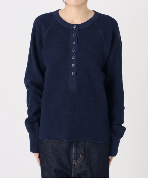 SLOBE IENA（スローブイエナ）の「《WEB限定カラー有り/追加》Wフェイスジャージヘンリープルオーバー（Tシャツ/カットソー・レディース・ピンク系その他/ライトグレー/ベージュ/ネイビー・FREE）」の21枚目の写真