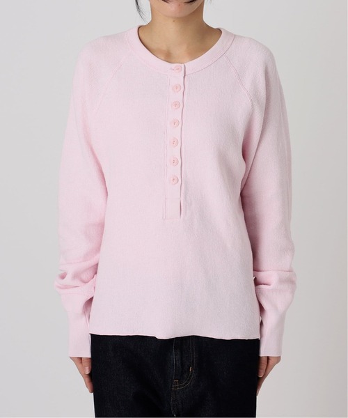 SLOBE IENA（スローブイエナ）の「《WEB限定カラー有り/追加》Wフェイスジャージヘンリープルオーバー（Tシャツ/カットソー・レディース・ピンク系その他/ライトグレー/ベージュ/ネイビー・FREE）」の7枚目の写真