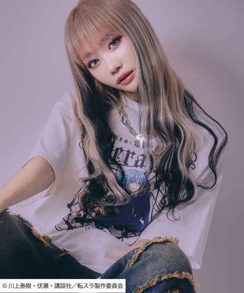 Salong hameu（サロン ハミュー）の「転生したらスライムだった件 キャラクタープリント ビッグシルエットTシャツ/リムル・ミリム・ディアブロ・オクトグラム（Tシャツ/カットソー・メンズ・ホワイト/ホワイト系その他/ホワイト系その他3/ブラック/ブラック系その他2/ブラック系その他/ホワイト系その他2/ブラック系その他3・M/L）」の10枚目の写真