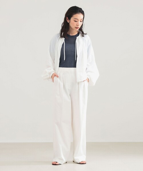 Demi-Luxe BEAMS（デミルクス ビームス）の「AK+1 / エアリー ナイロン ブルゾン（ブルゾン・レディース・グリーン系その他5/ホワイト・ONE SIZE）」の10枚目の写真