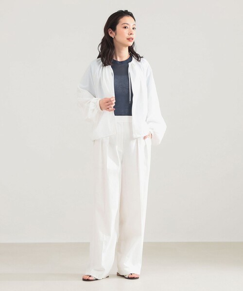 Demi-Luxe BEAMS（デミルクス ビームス）の「AK+1 / エアリー ナイロン ブルゾン（ブルゾン・レディース・グリーン系その他5/ホワイト・ONE SIZE）」の11枚目の写真