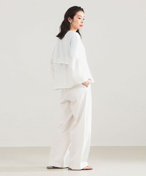 Demi-Luxe BEAMS（デミルクス ビームス）の「AK+1 / エアリー ナイロン ブルゾン（ブルゾン・レディース・グリーン系その他5/ホワイト・ONE SIZE）」の12枚目の写真