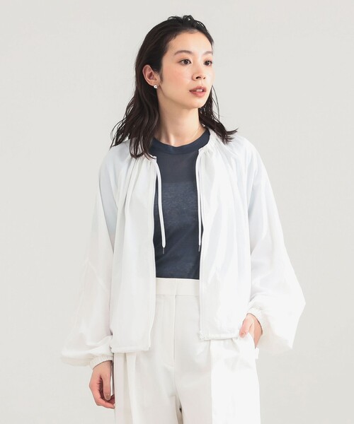 Demi-Luxe BEAMS（デミルクス ビームス）の「AK+1 / エアリー ナイロン ブルゾン（ブルゾン・レディース・グリーン系その他5/ホワイト・ONE SIZE）」の13枚目の写真