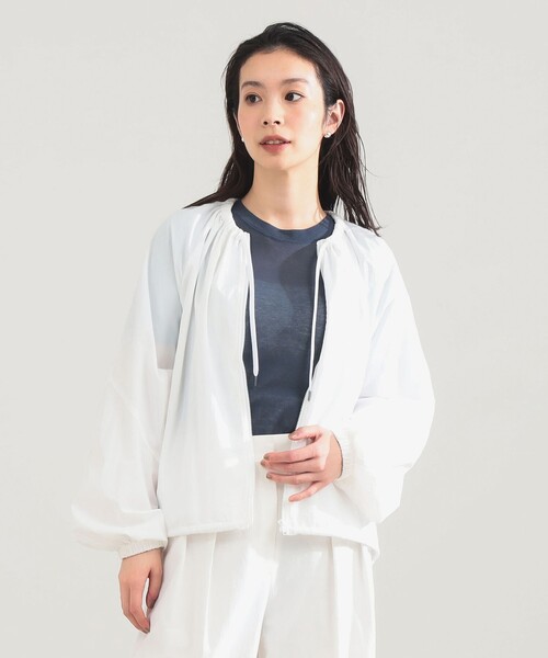 Demi-Luxe BEAMS（デミルクス ビームス）の「AK+1 / エアリー ナイロン ブルゾン（ブルゾン・レディース・グリーン系その他5/ホワイト・ONE SIZE）」の14枚目の写真