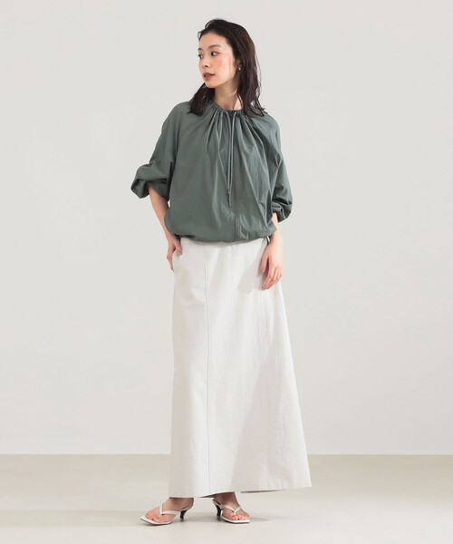 Demi-Luxe BEAMS（デミルクス ビームス）の「AK+1 / エアリー ナイロン ブルゾン（ブルゾン・レディース・グリーン系その他5/ホワイト・ONE SIZE）」の17枚目の写真