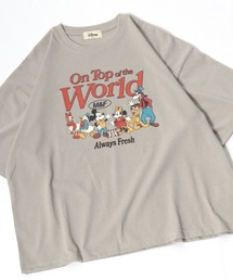 Disney(ディズニー)キャラクターTシャツ/ワイドシルエット半袖 プリントT 36色展開 レディース