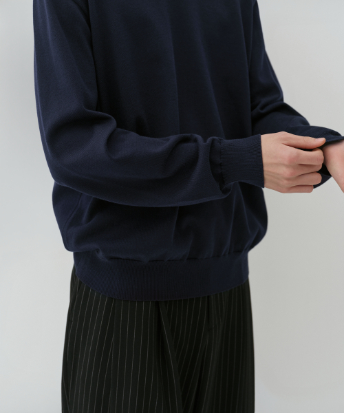 MUSINSA STANDARD（ムシンサスタンダード）の「ウォッシャブルスーピマコットンVネックニット[ネイビー]（ニット/セーター・メンズ・その他・SMALL/MEDIUM/LARGE/X-LARGE/2XL）」の7枚目の写真