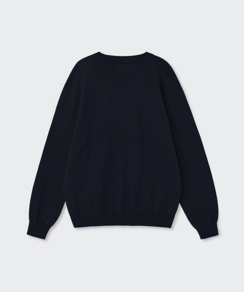 MUSINSA STANDARD（ムシンサスタンダード）の「ウォッシャブルスーピマコットンVネックニット[ネイビー]（ニット/セーター・メンズ・その他・SMALL/MEDIUM/LARGE/X-LARGE/2XL）」の9枚目の写真