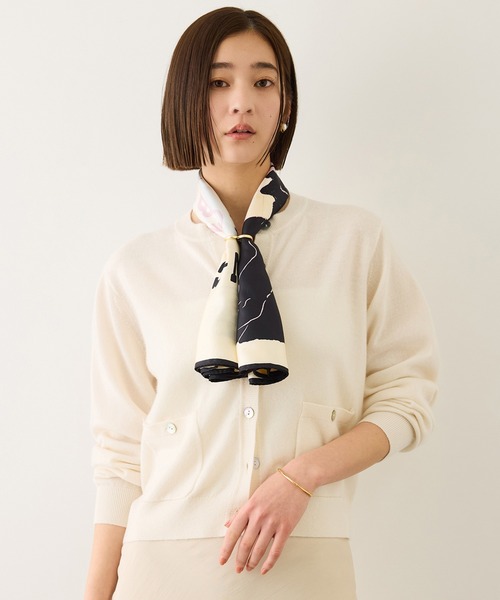 ROPE'(ロペ)の「ウールカシミヤニットカーディガン(カーディガン/ボレロ・レディース・オフホワイト/ライトグレー/ピンク系その他2/ベージュ・FREE)」の1枚目の写真