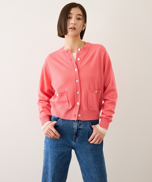 ROPE'(ロペ)の「ウールカシミヤニットカーディガン(カーディガン/ボレロ・レディース・オフホワイト/ライトグレー/ピンク系その他2/ベージュ・FREE)」の7枚目の写真