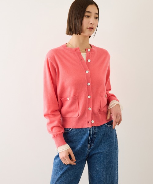 ROPE'(ロペ)の「ウールカシミヤニットカーディガン(カーディガン/ボレロ・レディース・オフホワイト/ライトグレー/ピンク系その他2/ベージュ・FREE)」の8枚目の写真