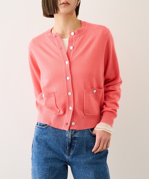 ROPE'(ロペ)の「ウールカシミヤニットカーディガン(カーディガン/ボレロ・レディース・オフホワイト/ライトグレー/ピンク系その他2/ベージュ・FREE)」の5枚目の写真