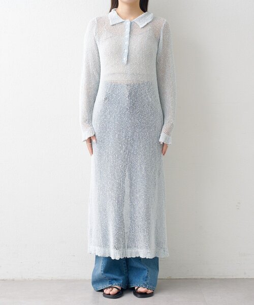 Kastane（カスタネ）の「襟付きメッシュワンピース（ワンピース）」 - WEAR