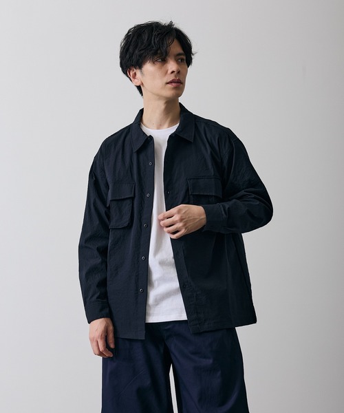 improves（インプローブス）の「ポリワッシャー 長袖 ワークシャツ（シャツ/ブラウス・メンズ・ネイビー/カーキ/ブラック・LARGE/MEDIUM/X-LARGE/SMALL）」の3枚目の写真