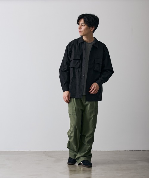 improves（インプローブス）の「ポリワッシャー 長袖 ワークシャツ（シャツ/ブラウス・メンズ・ネイビー/カーキ/ブラック・LARGE/MEDIUM/X-LARGE/SMALL）」の19枚目の写真