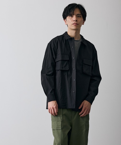 improves（インプローブス）の「ポリワッシャー 長袖 ワークシャツ（シャツ/ブラウス・メンズ・ネイビー/カーキ/ブラック・LARGE/MEDIUM/X-LARGE/SMALL）」の5枚目の写真