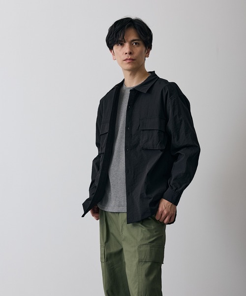 improves（インプローブス）の「ポリワッシャー 長袖 ワークシャツ（シャツ/ブラウス・メンズ・ネイビー/カーキ/ブラック・LARGE/MEDIUM/X-LARGE/SMALL）」の6枚目の写真