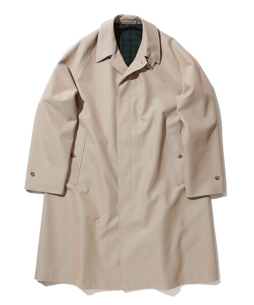 BEAMS PLUS（ビームスプラス）の「Balmacaan Coat T/C Gabardine（その他アウター・メンズ・ベージュ/オリーブ・XL/M/S/L）」の3枚目の写真