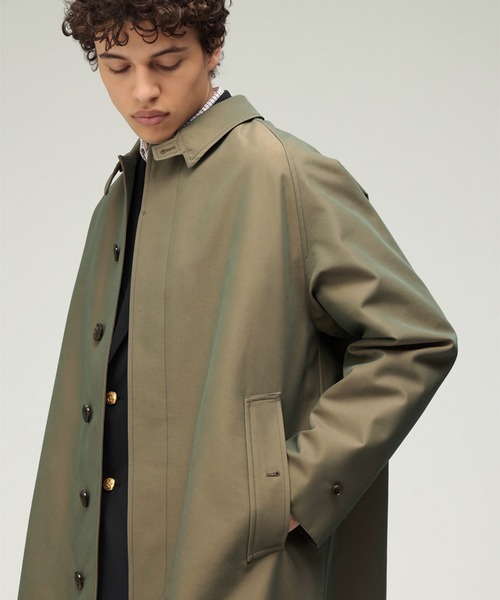 BEAMS PLUS(ビームスプラス)の「Balmacaan Coat T/C Gabardine(その他アウター・メンズ・ベージュ/オリーブ・XL/M/S/L)」の1枚目の写真