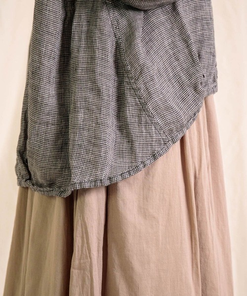 Brocante（ブロカント）の「[Brocante / ブロカント] リネンガーゼチェック カルディガンシャツ（シャツ/ブラウス・レディース・ブラック系その他・2）」の12枚目の写真
