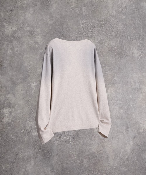 ADRER（アドラー）の「Stretch Rib V-Neck Long Tee / ストレッチ リブ Vネック ロング ティー（Tシャツ/カットソー・メンズ・グレー/ブラック・L/M/S/XS）」の19枚目の写真