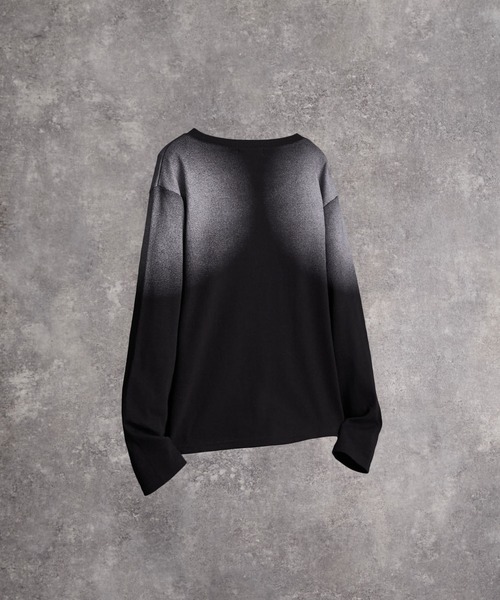 ADRER（アドラー）の「Stretch Rib V-Neck Long Tee / ストレッチ リブ Vネック ロング ティー（Tシャツ/カットソー・メンズ・グレー/ブラック・L/M/S/XS）」の21枚目の写真