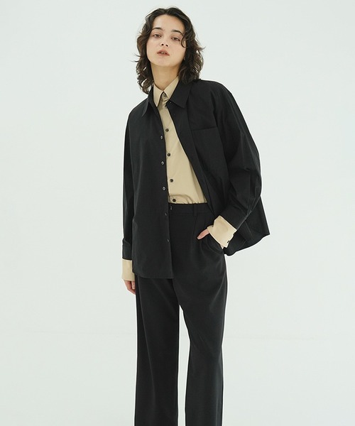 CLANE（クラネ）の「TWO TONE LAYERED SHIRTS（シャツ/ブラウス・レディース・ベージュ/ストライプ・2/1）」の11枚目の写真
