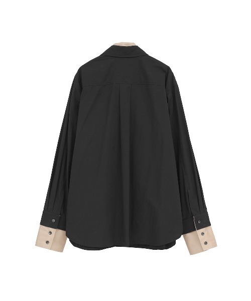 CLANE TWO TONE LAYERED SHIRTS ブラック　1 TWO TONE LAYERED SHIRTS（シャツ/ブラウス）｜CLANE（クラネ）の