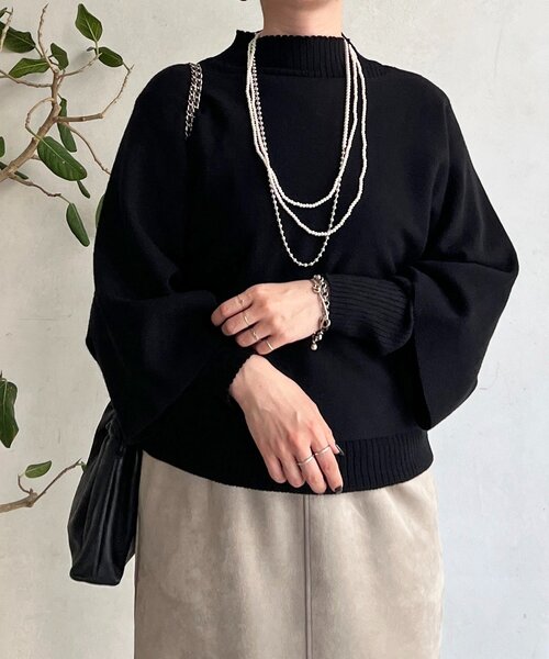 un dix cors(アンディコール)の「重ね着プルオーバー(ニット/セーター・レディース・グレー/グレイッシュベージュ/ブラック・FREE)」の11枚目の写真