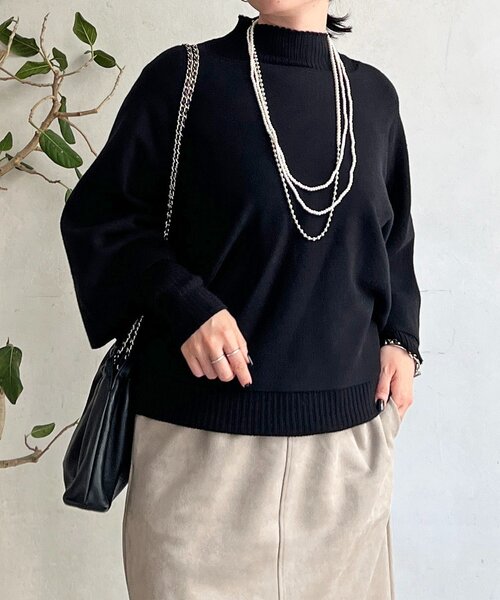 un dix cors(アンディコール)の「重ね着プルオーバー(ニット/セーター・レディース・グレー/グレイッシュベージュ/ブラック・FREE)」の5枚目の写真