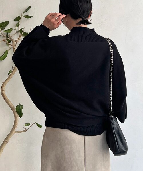 un dix cors(アンディコール)の「重ね着プルオーバー(ニット/セーター・レディース・グレー/グレイッシュベージュ/ブラック・FREE)」の10枚目の写真