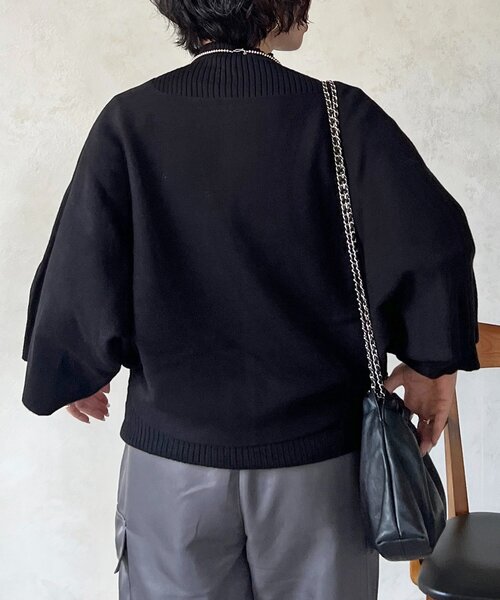 un dix cors(アンディコール)の「重ね着プルオーバー(ニット/セーター・レディース・グレー/グレイッシュベージュ/ブラック・FREE)」の4枚目の写真