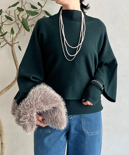 un dix cors(アンディコール)の「重ね着プルオーバー(ニット/セーター・レディース・グレー/グレイッシュベージュ/ブラック・FREE)」の22枚目の写真