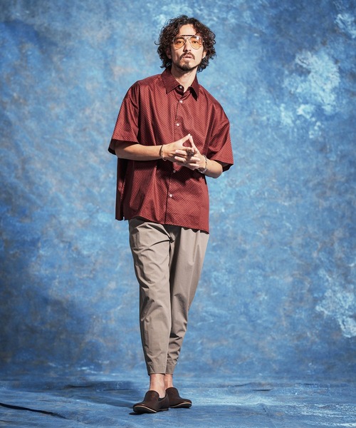Jih Nunc(ジーヌンク)の「mhs2526-小紋総柄ルーズシルエットシャツ(JIH-R1168)(シャツ/ブラウス・メンズ・レッド/ネイビー/ブラック・S/M/L)」の21枚目の写真