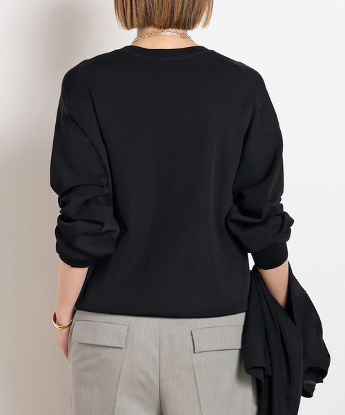 AP STUDIO（エーピーストゥディオ）の「Demure クルーネックニット（ニット/セーター・レディース・ベージュ/キャメル/ブラック・FREE）」の10枚目の写真